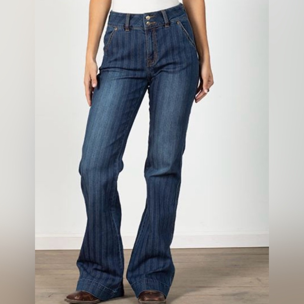 Rock & Roll Denim Jacquard High-Rise women 
Trouser Jean